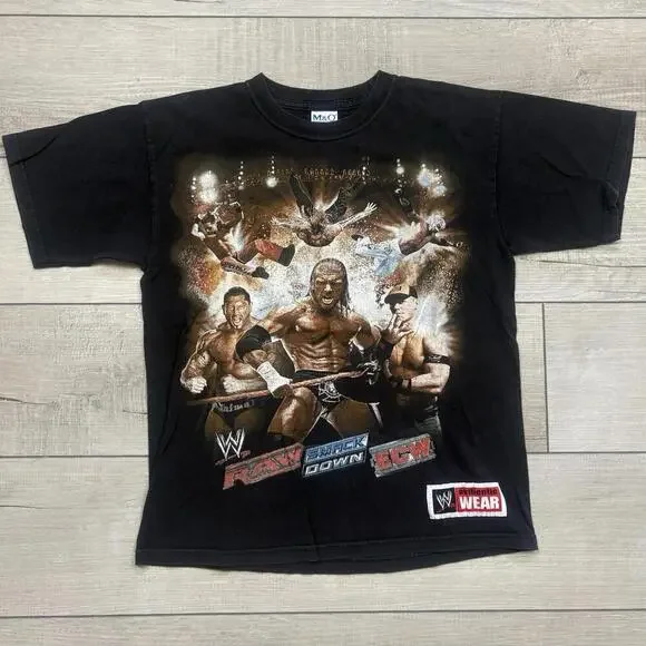 Rare! Vintage WWE Triple H RAW SmackDown ECW Wrestling T-Shirt Sz S/M Y2K M&O - Picture 1 of 5